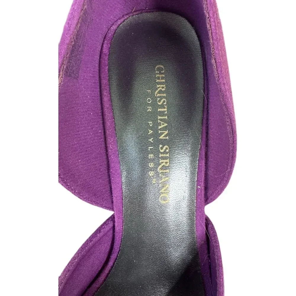 Christian Siriano Purple Stud Open Toe Women’s heels Size 7.5